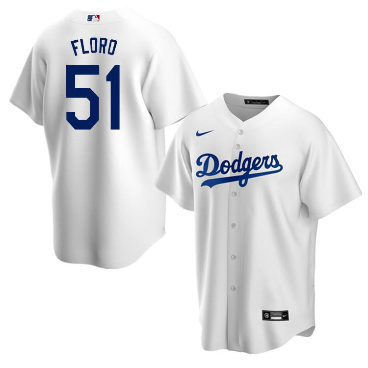 Nike Men #51 Dylan Floro Los Angeles Dodgers Baseball Jerseys Sale-White